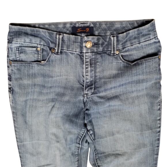 Y2K Vintage Seven7 Womens Size 12 Bootcut Jeans Medium Wash Jeans Denim Mid Rise - Picture 2 of 7